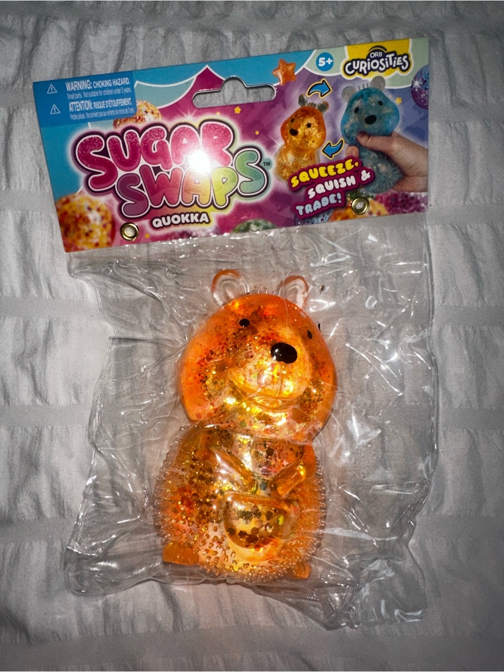 New ORB Toy Sugar Swaps Quokka Squeeze Squishy Orange Yellow AUTHENTIC Bear
